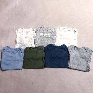 Set of 7 Long Sleeve Onesies - Carter’s 3m
